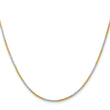 White & Yellow Rhodium over Brass 1.00mm 2 color plated Snake Chain - Birthstone Company