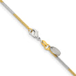 White & Yellow Rhodium over Brass 1.00mm 2 color plated Snake Chain - Birthstone Company