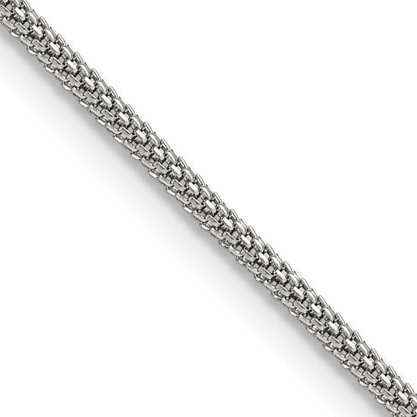 Stainless Steel 2.0mm 24in Bismark Chain - Birthstone Company