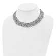 Stainless Steel Polished Braided with 3.5in ext. Necklace - Birthstone Company