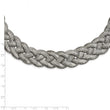 Stainless Steel Polished Braided with 3.5in ext. Necklace - Birthstone Company