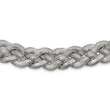 Stainless Steel Polished Braided with 3.5in ext. Necklace - Birthstone Company