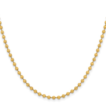 Stainless Steel IP Gold-plated 3.0mm 24in Ball Chain - Birthstone Company