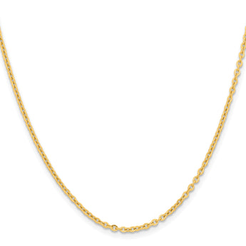 Stainless Steel Gold IP plated 2.3mm 24in Cable Chain - Birthstone Company