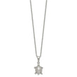 Stainless Steel Polished 22 inch Turtle Necklace - Birthstone Company