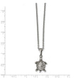 Stainless Steel Polished 22 inch Turtle Necklace - Birthstone Company