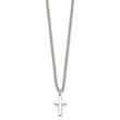 Stainless Steel Polished 11mm Cross 18 inch Necklace - Birthstone Company