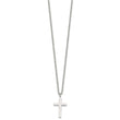 Stainless Steel Polished 20mm Cross 18 inch Necklace - Birthstone Company