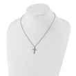 Stainless Steel Polished Cross 18 inch Necklace - Birthstone Company