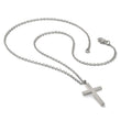 Stainless Steel Polished Cross 18 inch Necklace - Birthstone Company