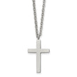 Stainless Steel Polished Cross 18 inch Necklace - Birthstone Company