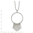 Stainless Steel Polished Circle 22in Necklace - Birthstone Company