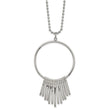 Stainless Steel Polished Circle 22in Necklace - Birthstone Company