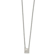 Stainless Steel Polished Stud 16in w/2in ext Necklace - Birthstone Company