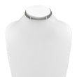 Stainless Steel Polished with CZ Multi Strand w/2.75in ext 11.75in Choker N - Birthstone Company