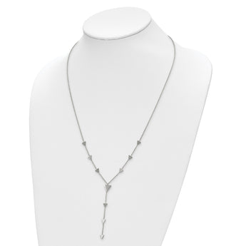 Stainless Steel Polished Triangles 24in Necklace - Birthstone Company