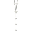Stainless Steel Polished Triangles 24in Necklace - Birthstone Company