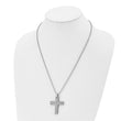 Chisel Stainless Steel Polished with 14k Gold Accent .02 carat Diamond Cross Pendant on a 22 inch Ball Chain Necklace - Birthstone Company