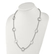 Stainless Steel Polished Circles 26in Necklace - Birthstone Company