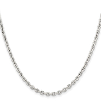 Stainless Steel 3.4mm 24in Cable Chain - Birthstone Company