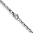 Stainless Steel 3.4mm 24in Cable Chain - Birthstone Company