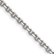 Stainless Steel 3.4mm 24in Cable Chain - Birthstone Company