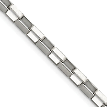 Stainless Steel 4.8mm 30in Square Link Chain - Birthstone Company