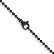 Stainless Steel 2.0mm Black-plated 30in Ball Chain - Birthstone Company