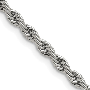 Stainless Steel 4.0mm 30in Rope Chain - Birthstone Company