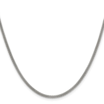 Stainless Steel 2.5mm 30in Bismark Chain - Birthstone Company