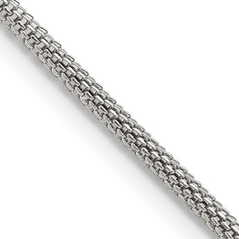Stainless Steel 2.5mm 30in Bismark Chain - Birthstone Company