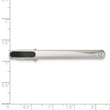 Stainless Steel Tie Bar with Diamond & Carbon Fiber