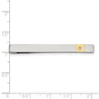 Polished Gold-Plated Stainless Steel Diamond Tie Bar