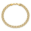 14k Lite 5mm Double Link Charm Bracelet