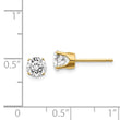 14K Gold Diamond Stud Earrings with 1.00ct I1 Clarity