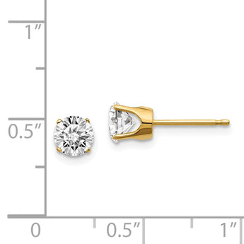 14K Gold Diamond Stud Earrings with 1.00ct I1 Clarity