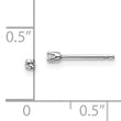 14K White Gold Unisex Diamond Stud Earrings with Rhodium Elegance