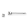 14K White Gold Unisex Diamond Stud Earrings with Rhodium Elegance