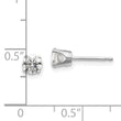 14kw .70ct I2 K-L Diamond Stud Push-on Post Earrings