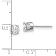 14kw .95ct I2 K-L Diamond Stud Push-on Post Earrings