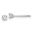 14K White Gold Diamond Stud Earrings with Rhodium Plating