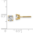14ky 1.00ct. SI3 G-I Diamond Stud Thread on/off Post Earrings