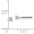 14kw .10ct SI3 G-I Diamond Stud Thread on/off Post Earrings