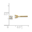 14K Yellow Gold Diamond Stud Earrings with Threaded Posts