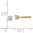 14ky .30ct. SI3 G-I Diamond Stud Thread on/off Post Earrings