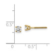 14K Gold Diamond Stud Earrings with Threaded Post Elegant and Secure
