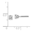 14K White Gold Diamond Stud Earrings with VS Clarity and Rhodium Finish