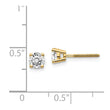 14K Gold Diamond Stud Earrings with Threaded Posts Elegant and Secure