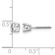 14kw .70ct SI3 G-I Diamond Stud Thread on/off Post Earrings - Birthstone Company