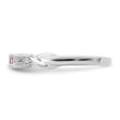 Survivor Collection Sterling Silver Rhodium-plated White and Pink Crystal Topaz Joanna Ring - Birthstone Company